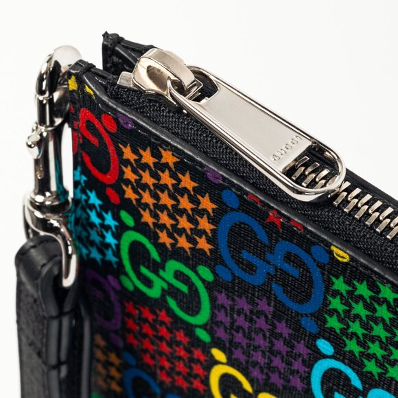 Gucci Black-Multi GG Psychedelic Zip Pouch - Picture 8 of 12